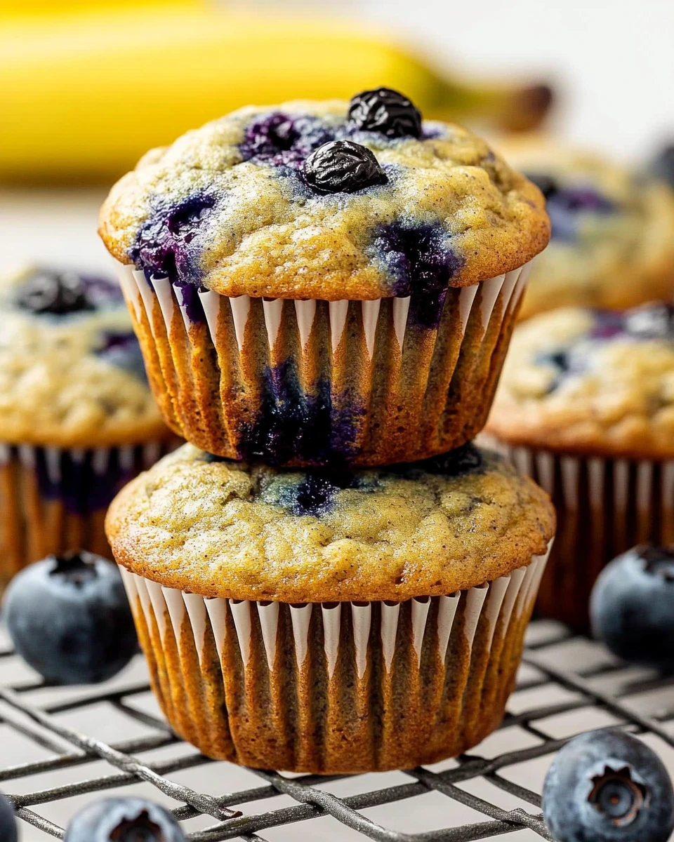 Banana Blueberry Muffins 3 Banana Blueberry Muffins