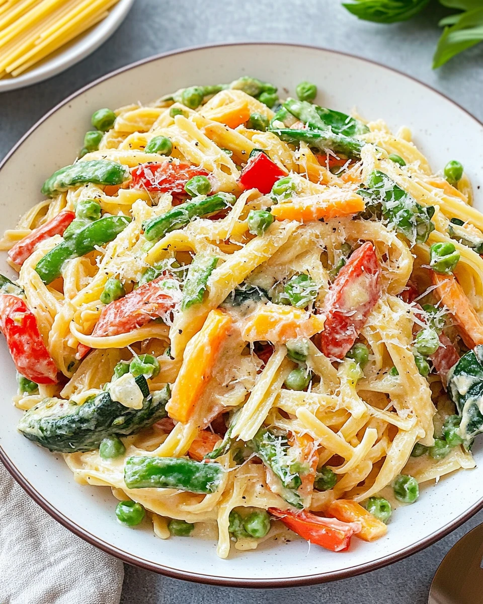 Vegetable Pasta Primavera 5 Vegetable Pasta Primavera